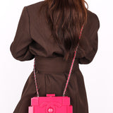 Chanel Boy Brick Lego Clutch with Chain Pink Plexiglass 2014 SHW