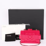Chanel Boy Brick Lego Clutch with Chain Pink Plexiglass 2014 SHW