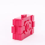 Chanel Boy Brick Lego Clutch with Chain Pink Plexiglass 2014 SHW