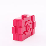 Chanel Boy Brick Lego Clutch with Chain Pink Plexiglass 2014 SHW