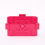 Chanel Boy Brick Lego Clutch with Chain Pink Plexiglass 2014 SHW