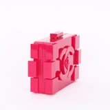 Chanel Boy Brick Lego Clutch with Chain Pink Plexiglass 2014 SHW