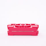 Chanel Boy Brick Lego Clutch with Chain Pink Plexiglass 2014 SHW