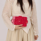Chanel Plexiglass Boy Brick Lego Clutch with Chain Pink SHW