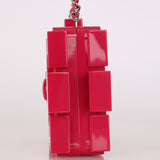 Chanel Plexiglass Boy Brick Lego Clutch with Chain Pink SHW