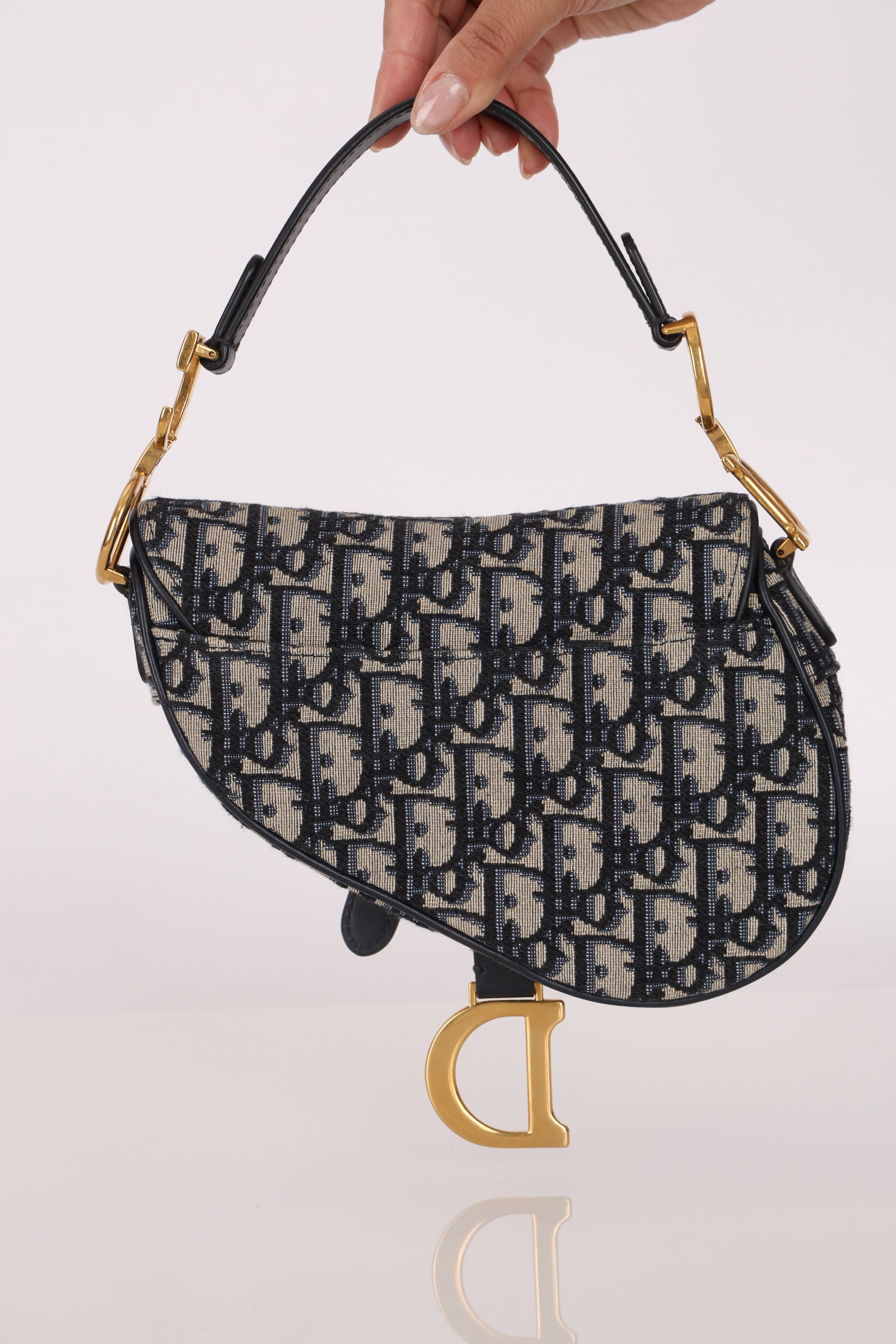 Dior Mini Saddle Bag with Guitar Strap