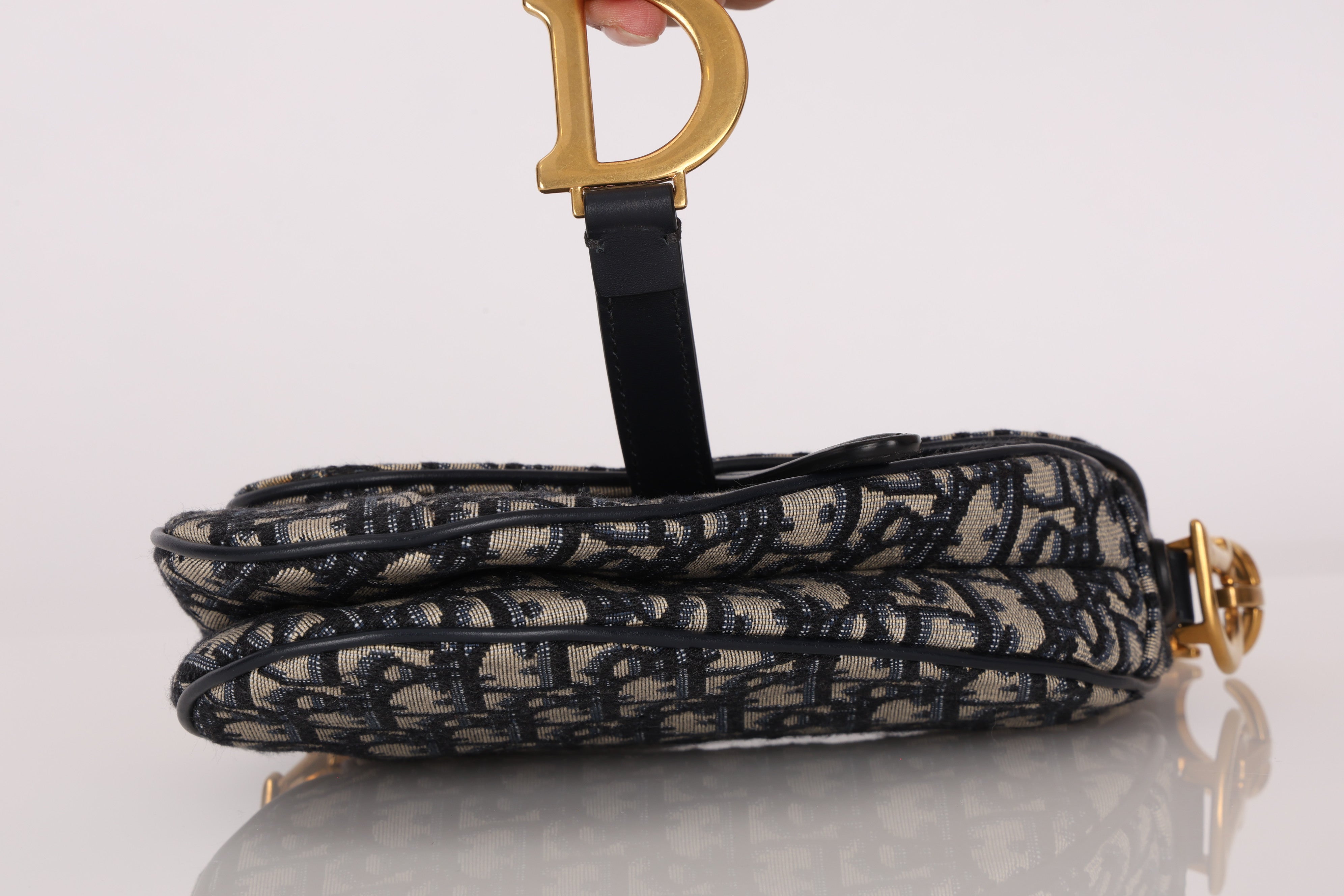 Dior Mini Saddle Bag with Guitar Strap