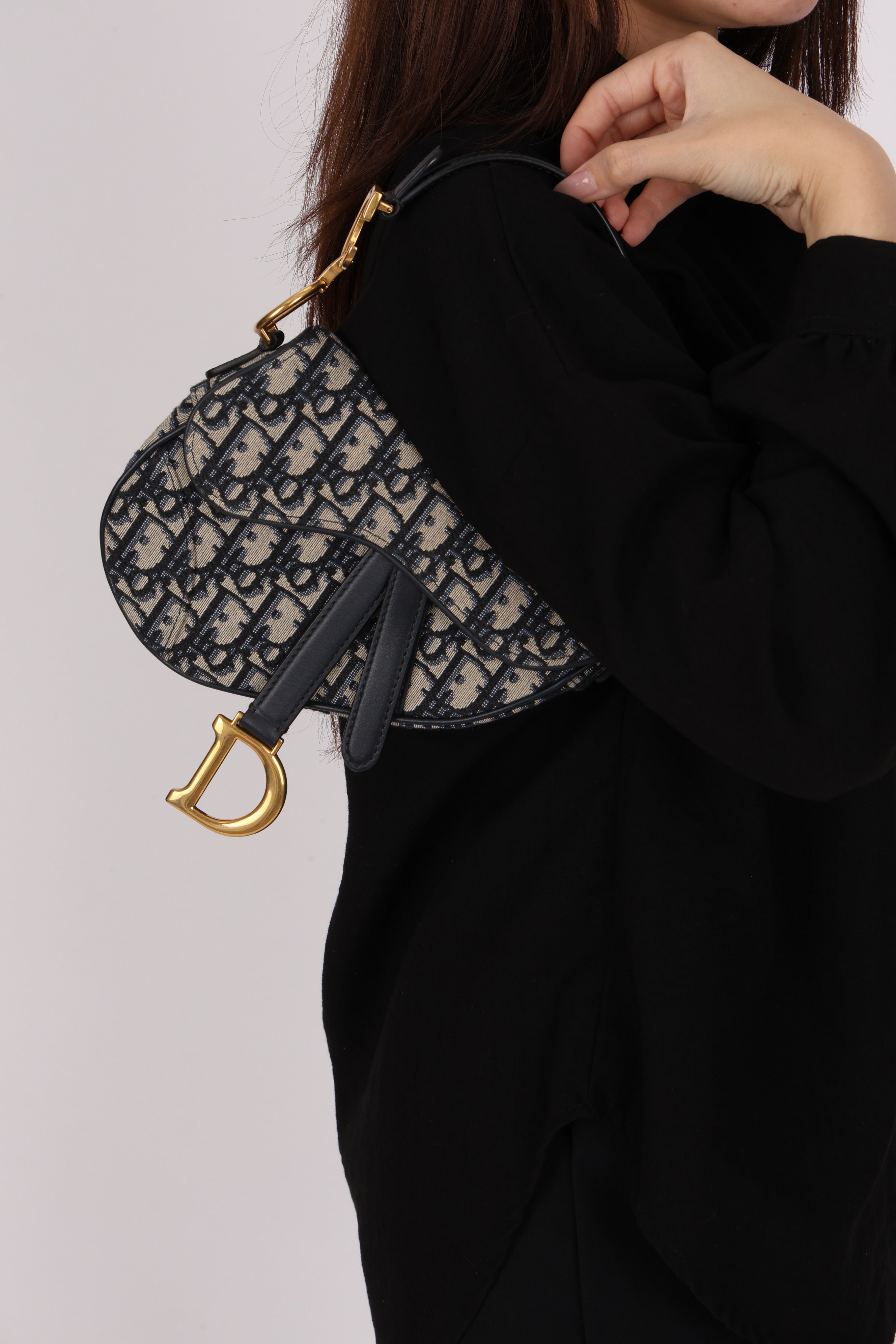 Dior Mini Saddle Bag with Guitar Strap