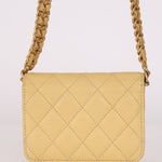 Chanel Mini Belt Bag on Chain Yellow Caviar AGHW