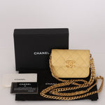 Chanel Mini Belt Bag on Chain Yellow Caviar AGHW