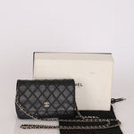 Chanel Whipstitch Wallet on Chain Black Lambskin SHW