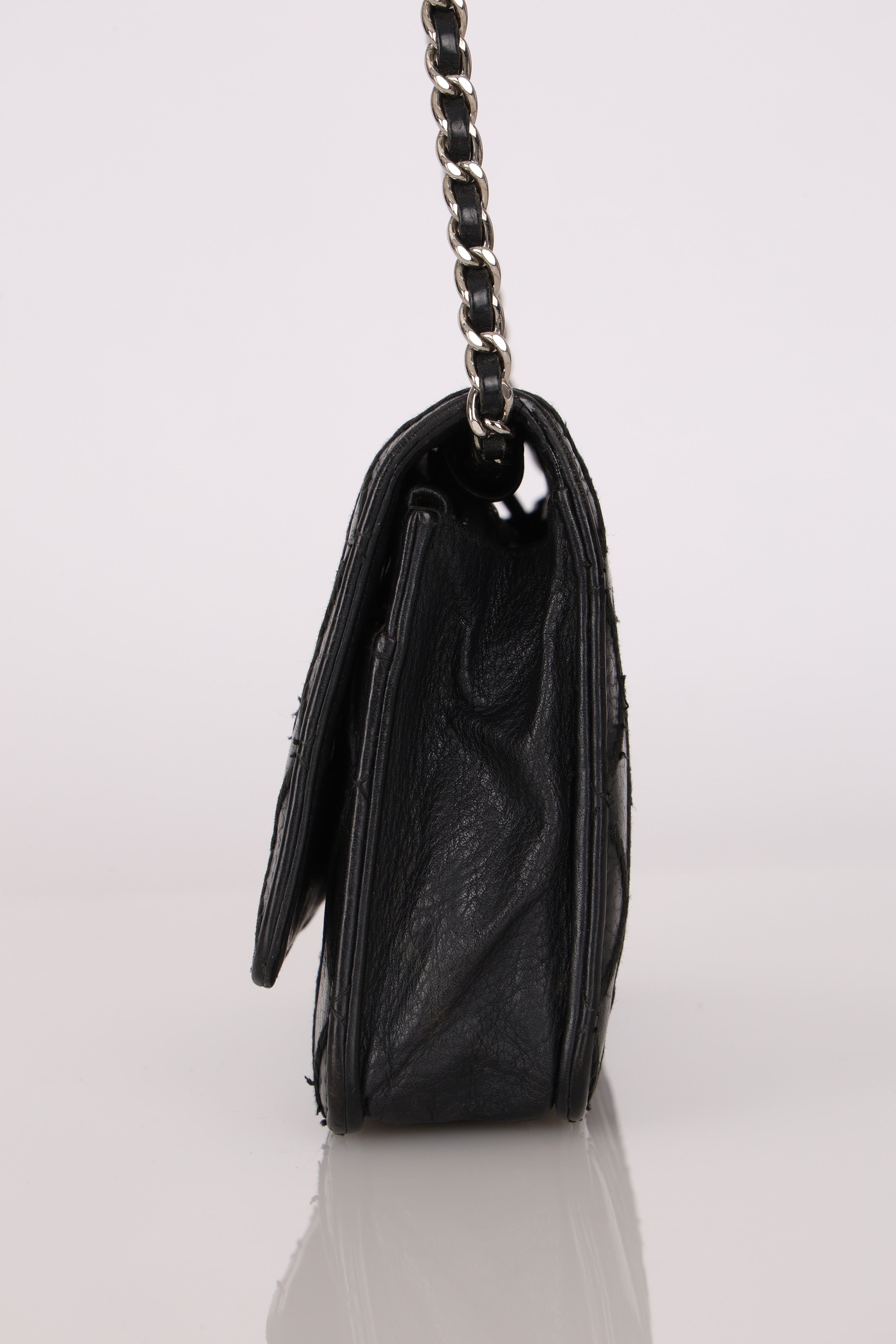 Chanel Whipstitch Wallet on Chain Black Lambskin SHW