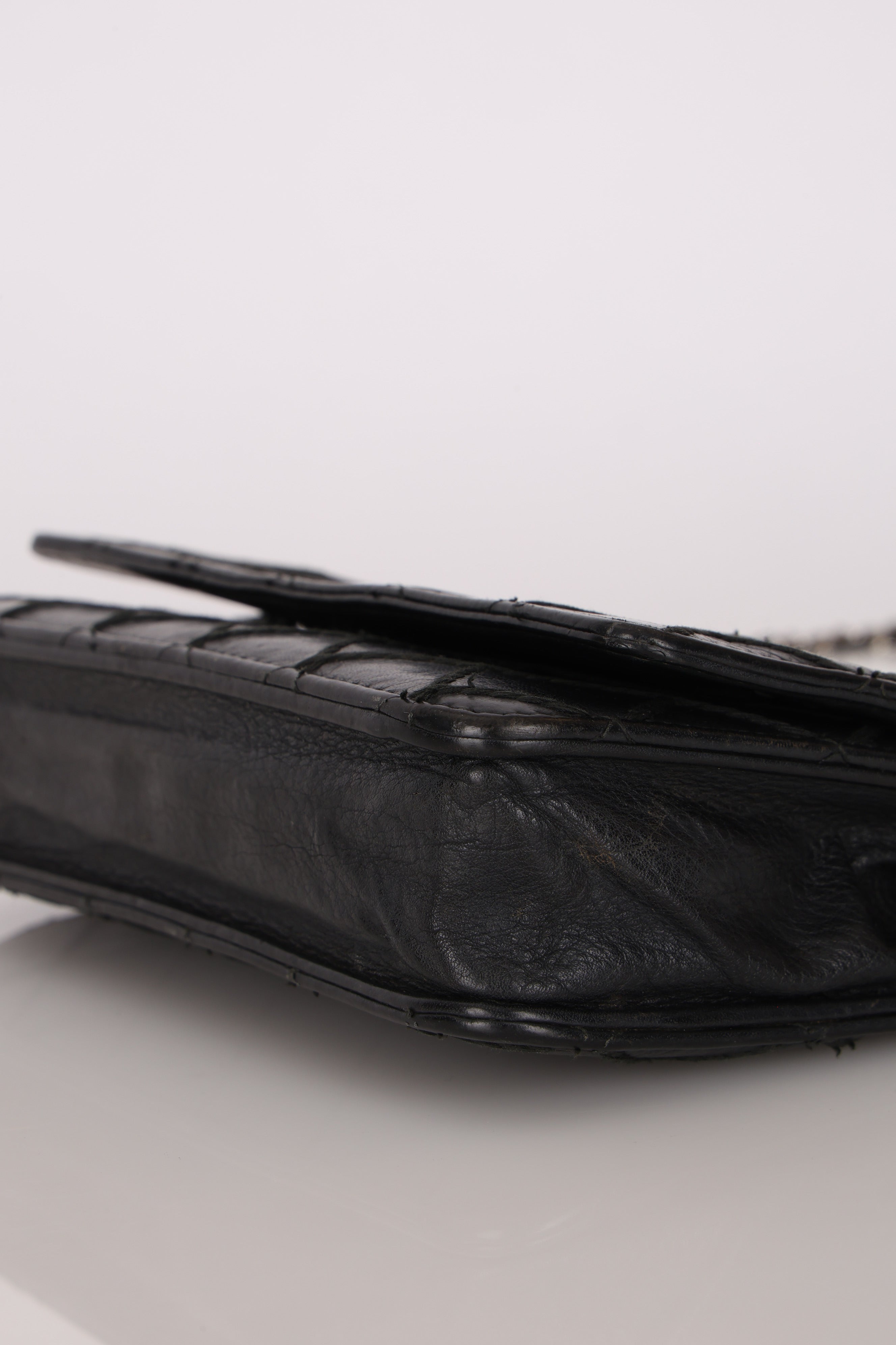 Chanel Whipstitch Wallet on Chain Black Lambskin SHW