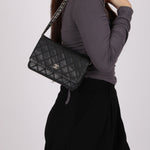 Chanel Wild Stitch Wallet on Chain Black Lambskin 2014 SHW