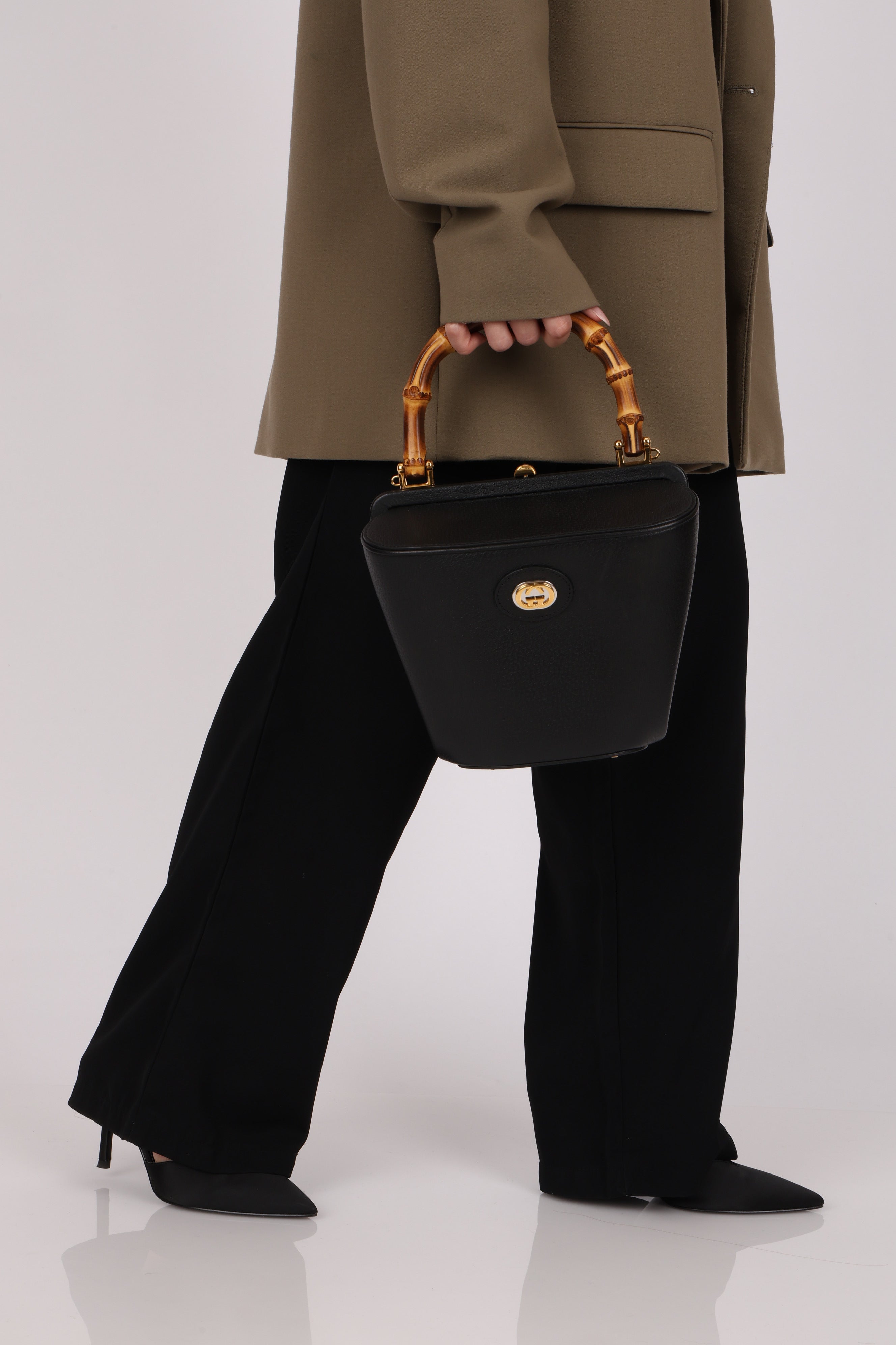 Gucci Bamboo Top Handle Bucket Bag
