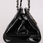 Chanel Medium Just Mademoiselle Bowling Bag Black Patent SHW
