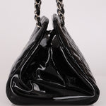 Chanel Medium Just Mademoiselle Bowling Bag Black Patent SHW