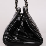 Chanel Medium Just Mademoiselle Bowling Bag Black Patent SHW