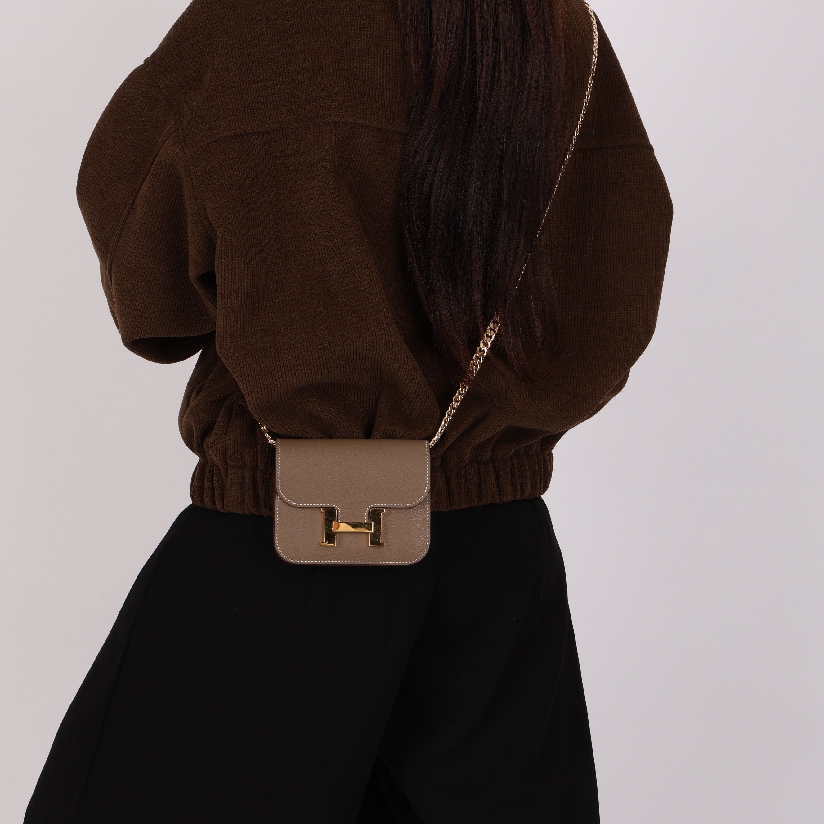 Hermès Constance Slim Wallet Naturel Epsom GHW