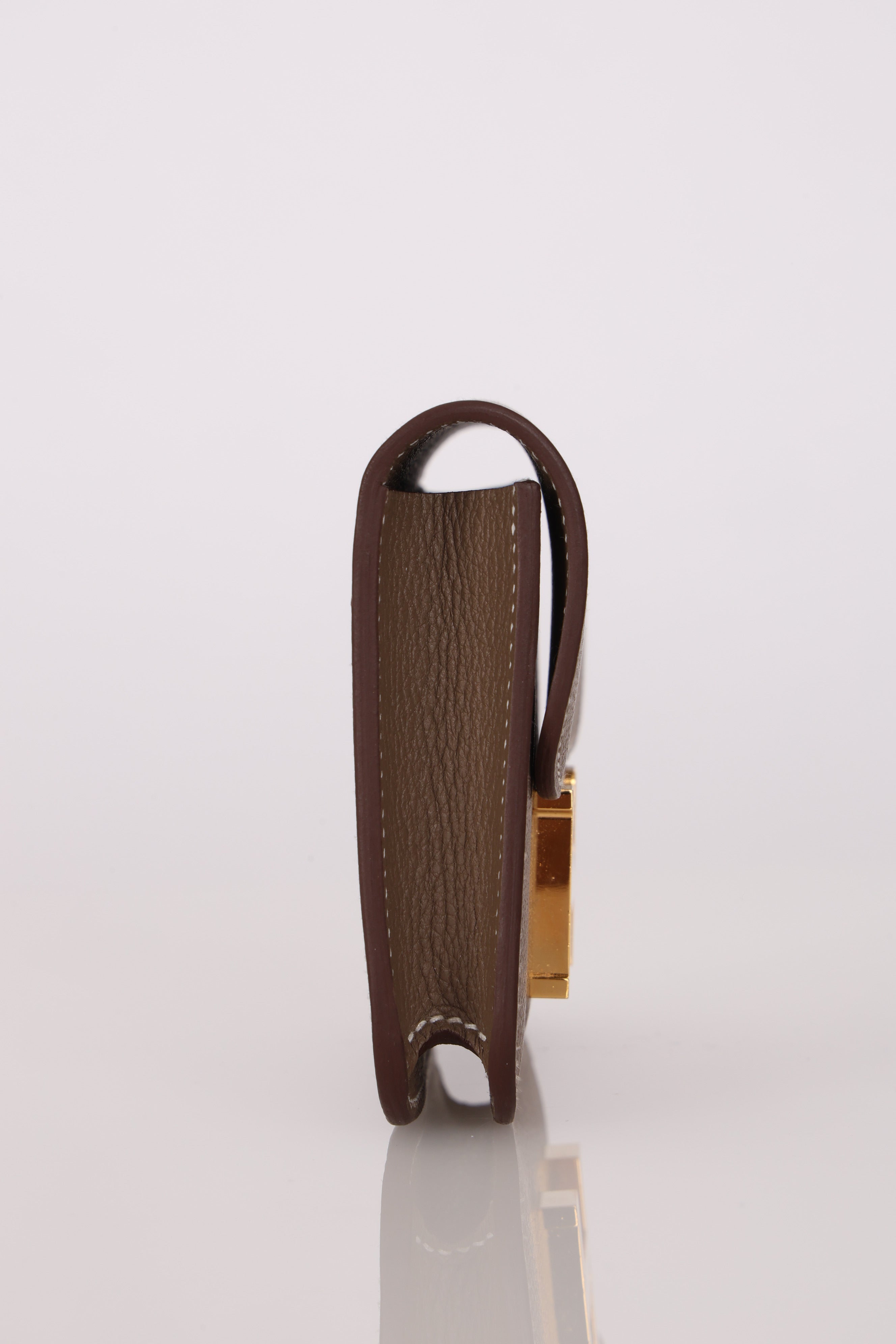 Hermès Constance Slim Wallet Naturel Epsom GHW
