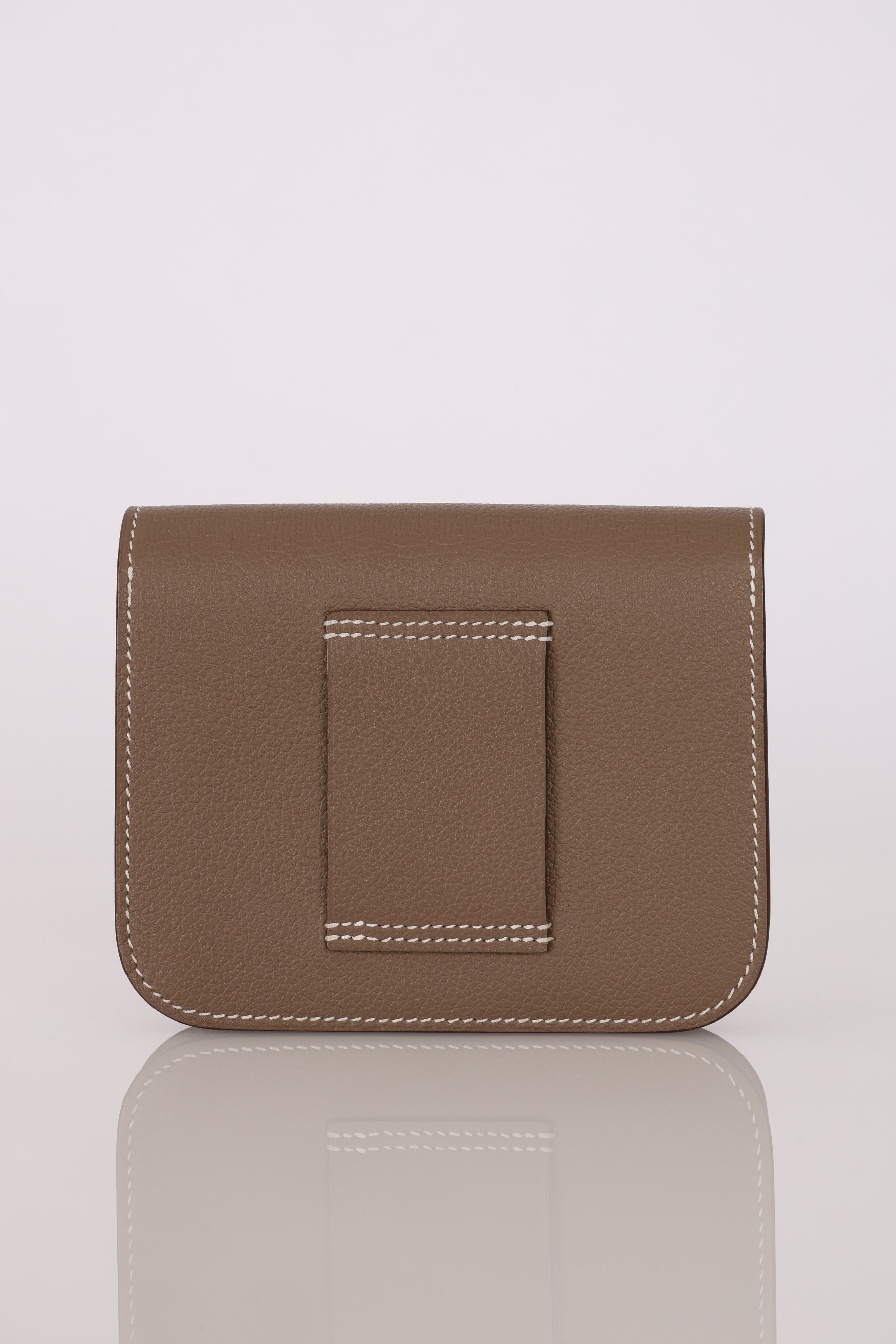 Hermès Constance Slim Wallet Naturel Epsom GHW