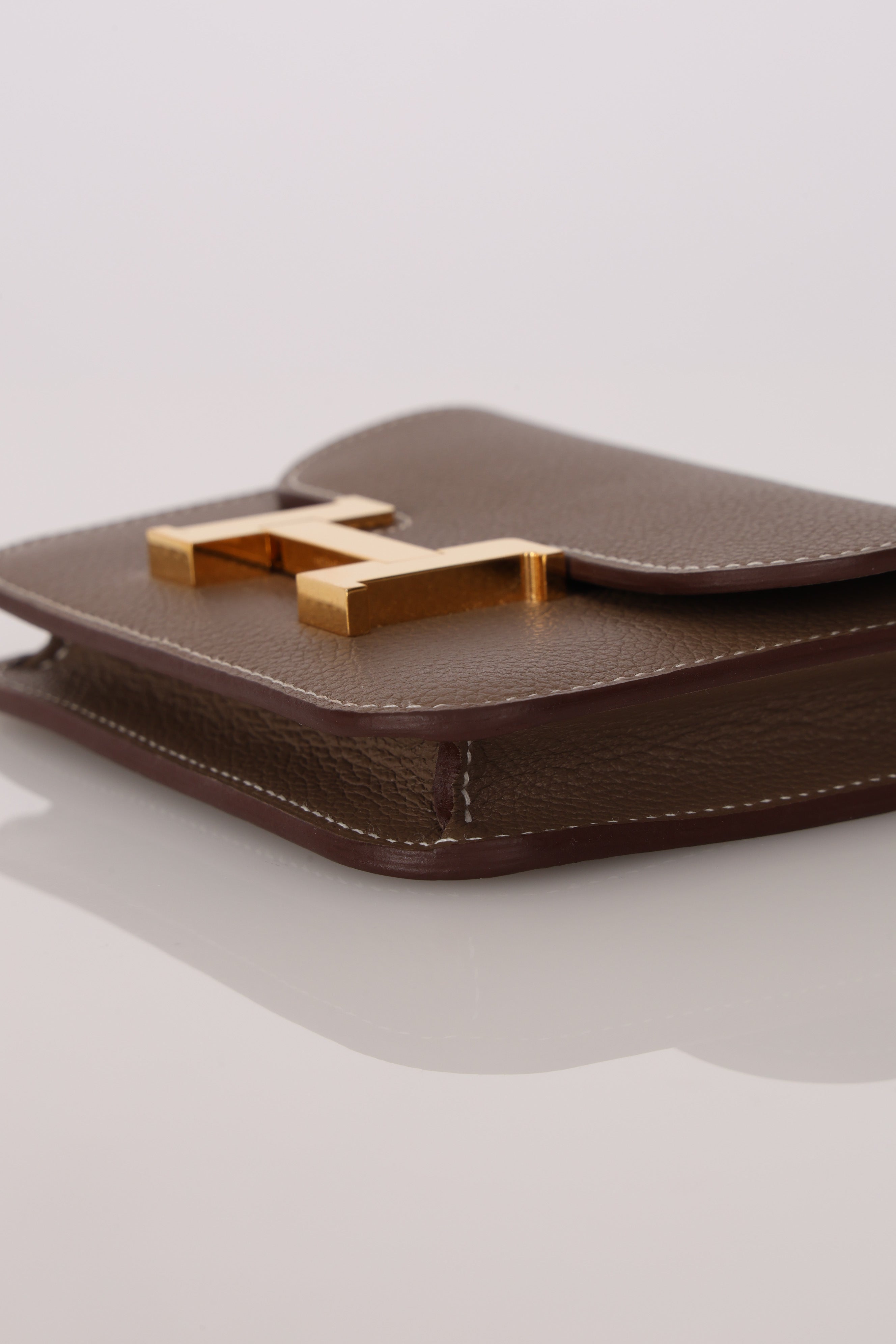 Hermès Constance Slim Wallet Naturel Epsom GHW