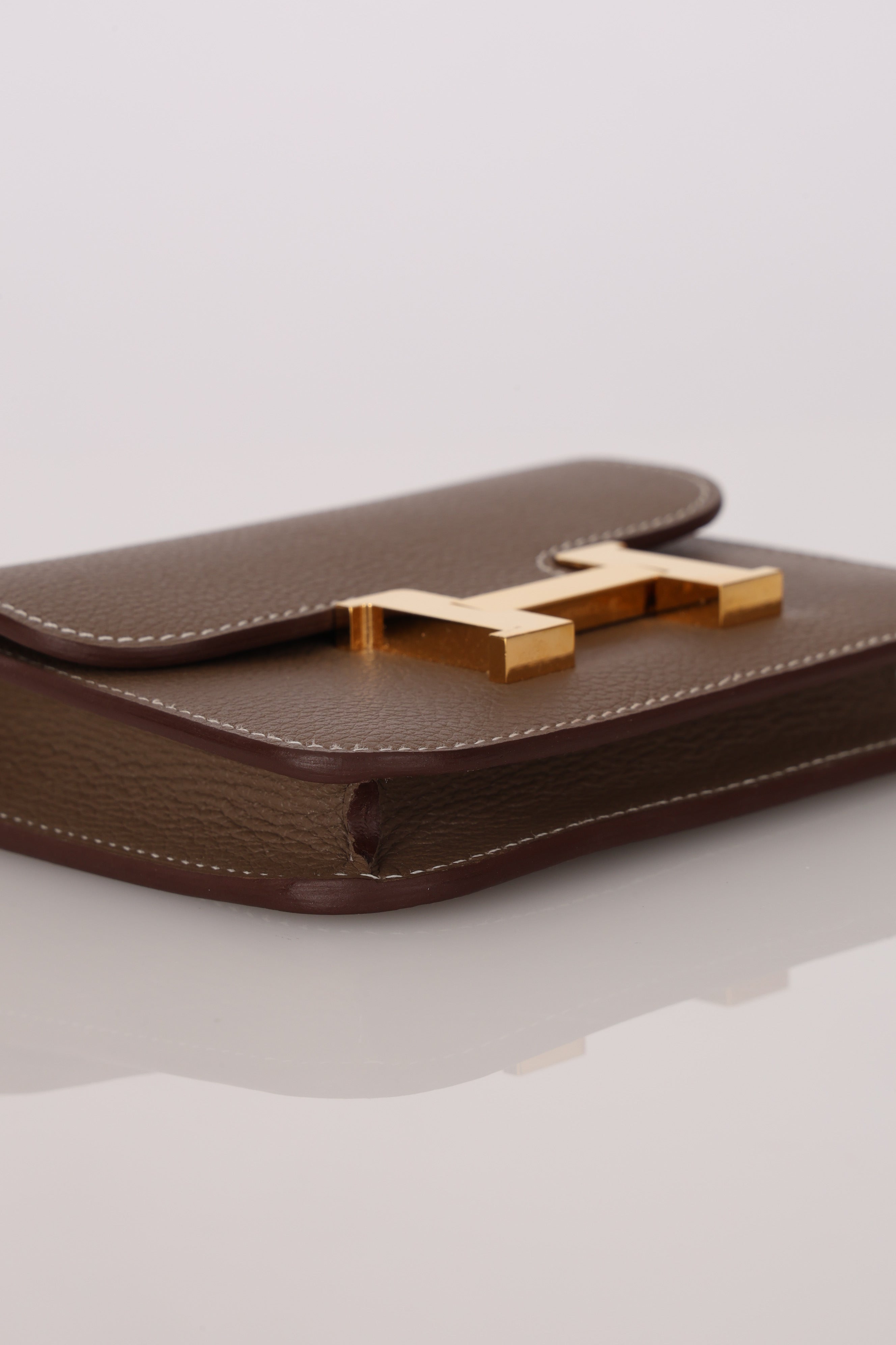 Hermès Constance Slim Wallet Naturel Epsom GHW