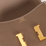 Hermès Constance Slim Wallet Naturel Epsom GHW