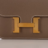 Hermès Constance Slim Wallet Naturel Epsom GHW