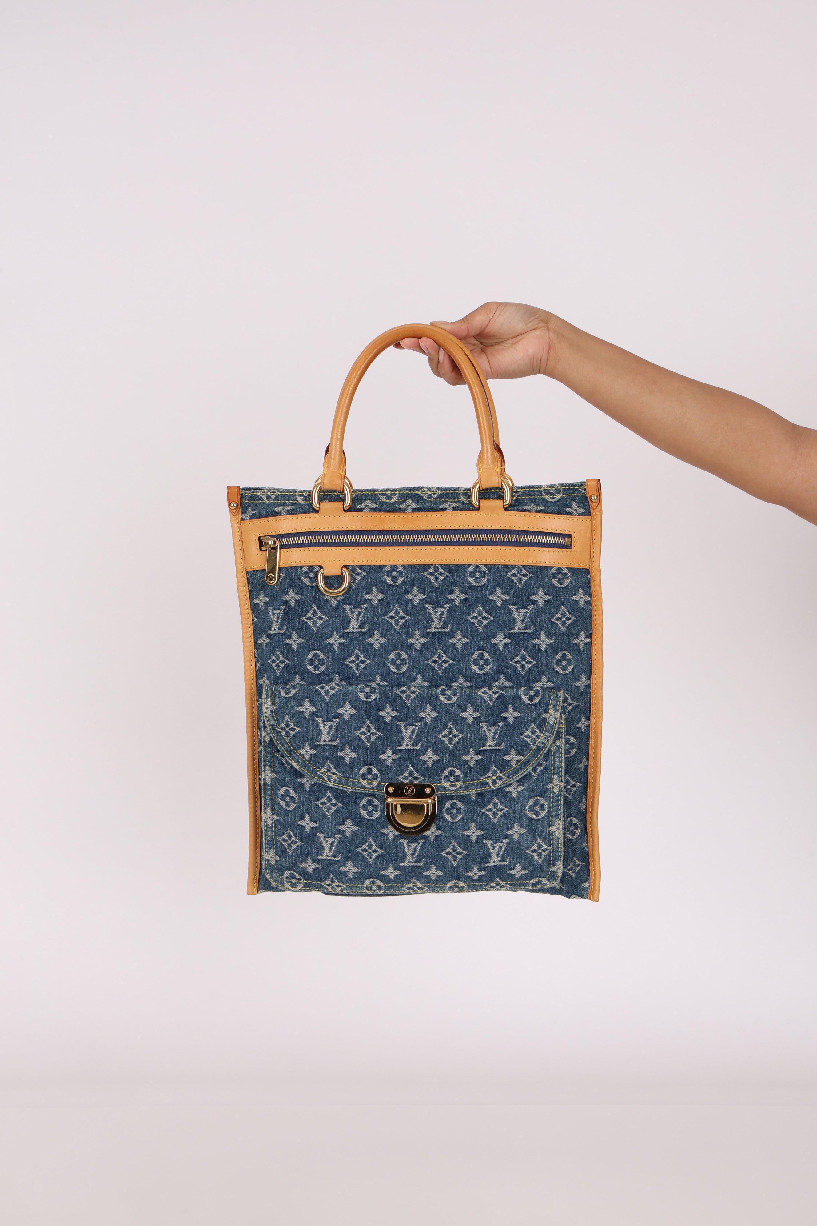 Louis Vuitton Monogram Denim Sac Plat