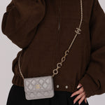 Chanel Mini Belt Bag on Chain Grey Caviar GHW