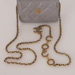 Chanel Mini Belt Bag on Chain Grey Caviar GHW