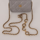 Chanel Mini Belt Bag on Chain Grey Caviar GHW
