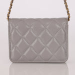 Chanel Mini Belt Bag on Chain Grey Caviar GHW