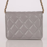 Chanel Mini Belt Bag on Chain Grey Caviar GHW