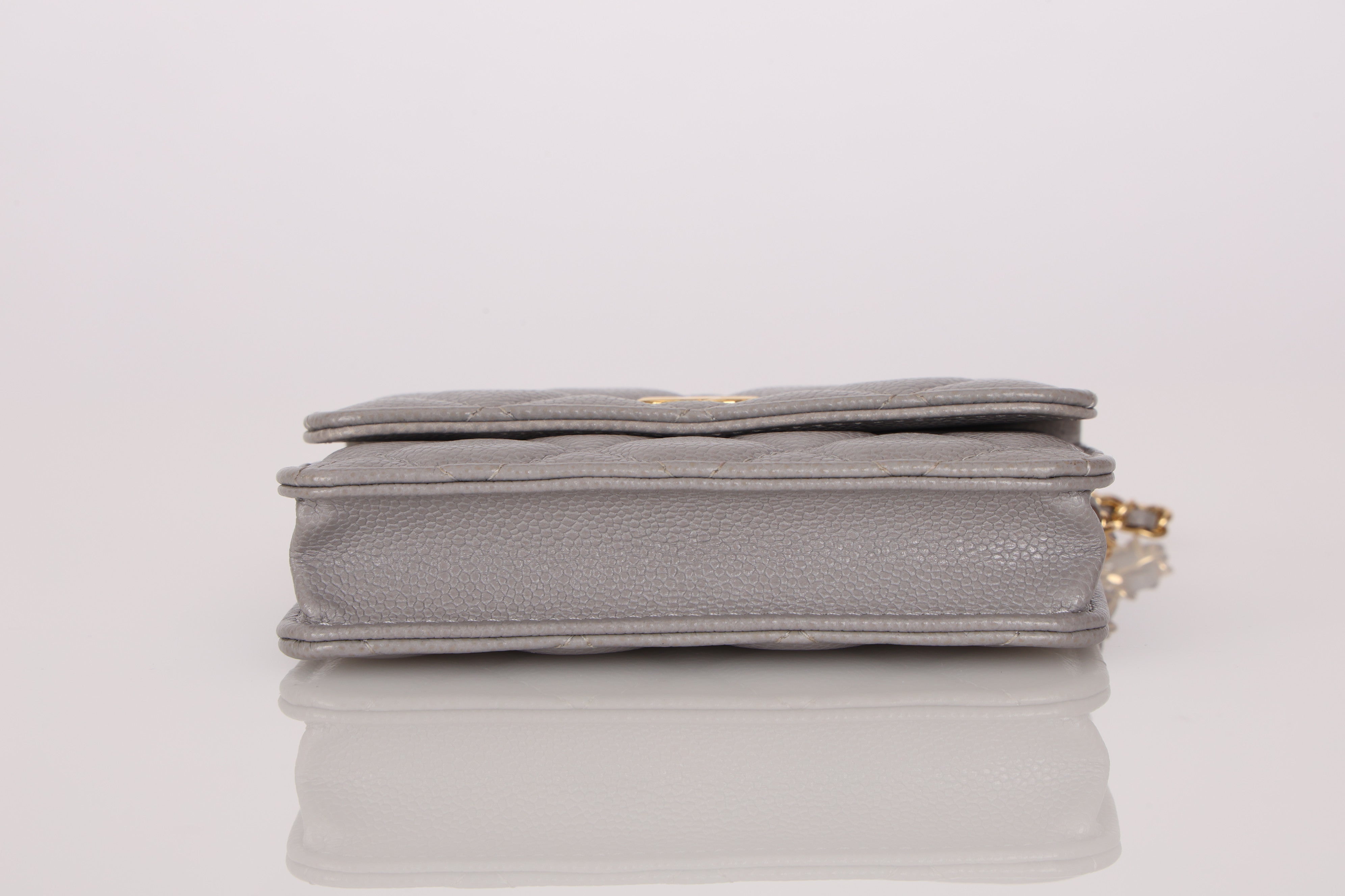 Chanel Mini Belt Bag on Chain Grey Caviar GHW