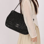 Chanel Jumbo Paris-Moscow Embossed Flap Black Calfskin RHW