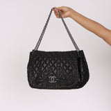 Chanel Jumbo Paris-Moscow Embossed Flap Black Calfskin RHW