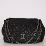 Chanel Jumbo Paris-Moscow Embossed Flap Black Calfskin RHW