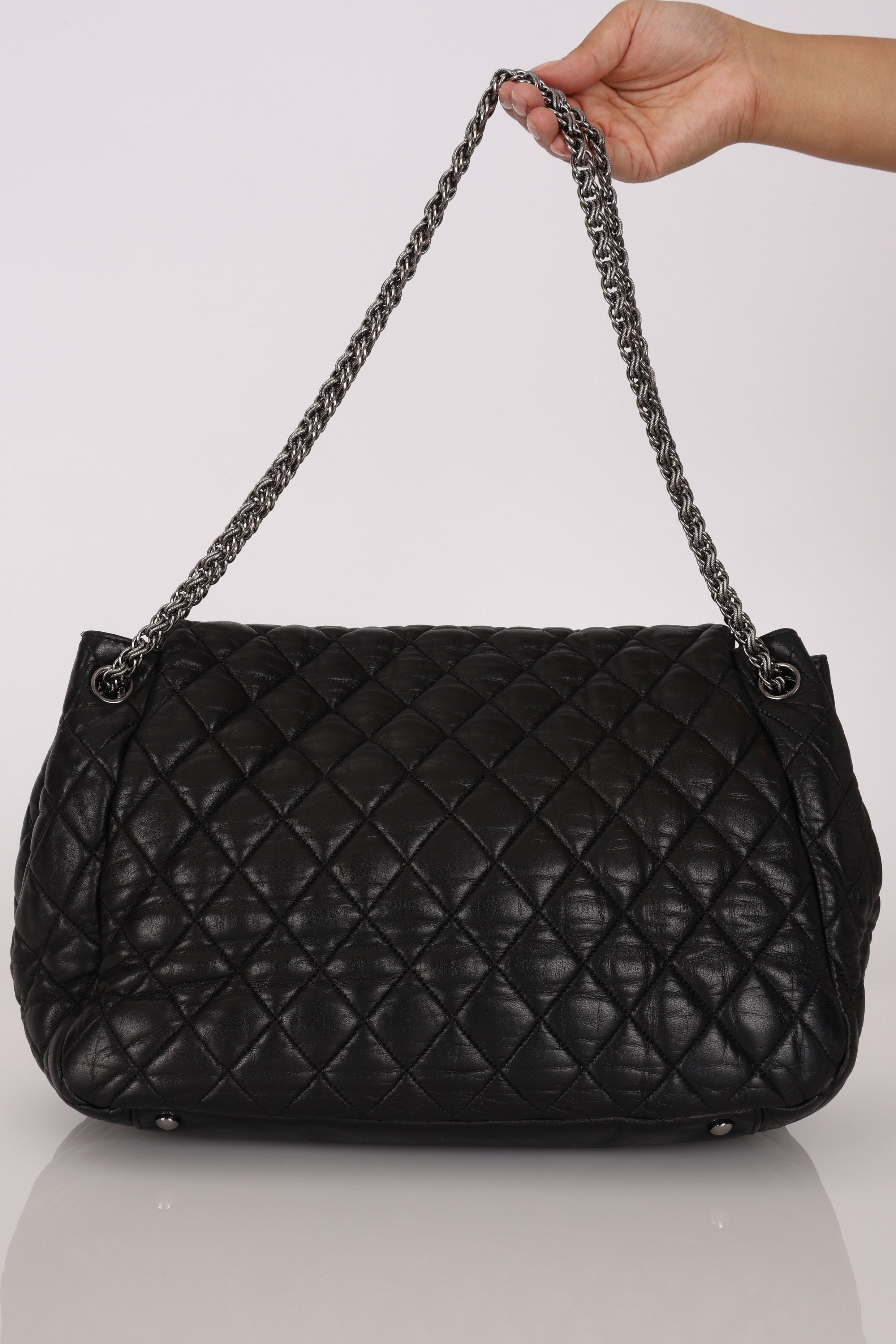 Chanel Jumbo Paris-Moscow Embossed Flap Black Calfskin RHW
