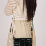 Chanel Robot Charm Wallet on Chain Black Multicolor Tweed SHW