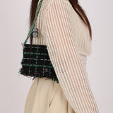 Chanel Robot Charm Wallet on Chain Black Multicolor Tweed SHW