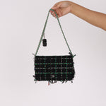 Chanel Robot Charm Wallet on Chain Black Multicolor Tweed SHW