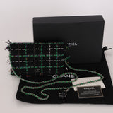 Chanel Robot Charm Wallet on Chain Black Multicolor Tweed SHW