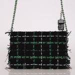 Chanel Robot Charm Wallet on Chain Black Multicolor Tweed SHW