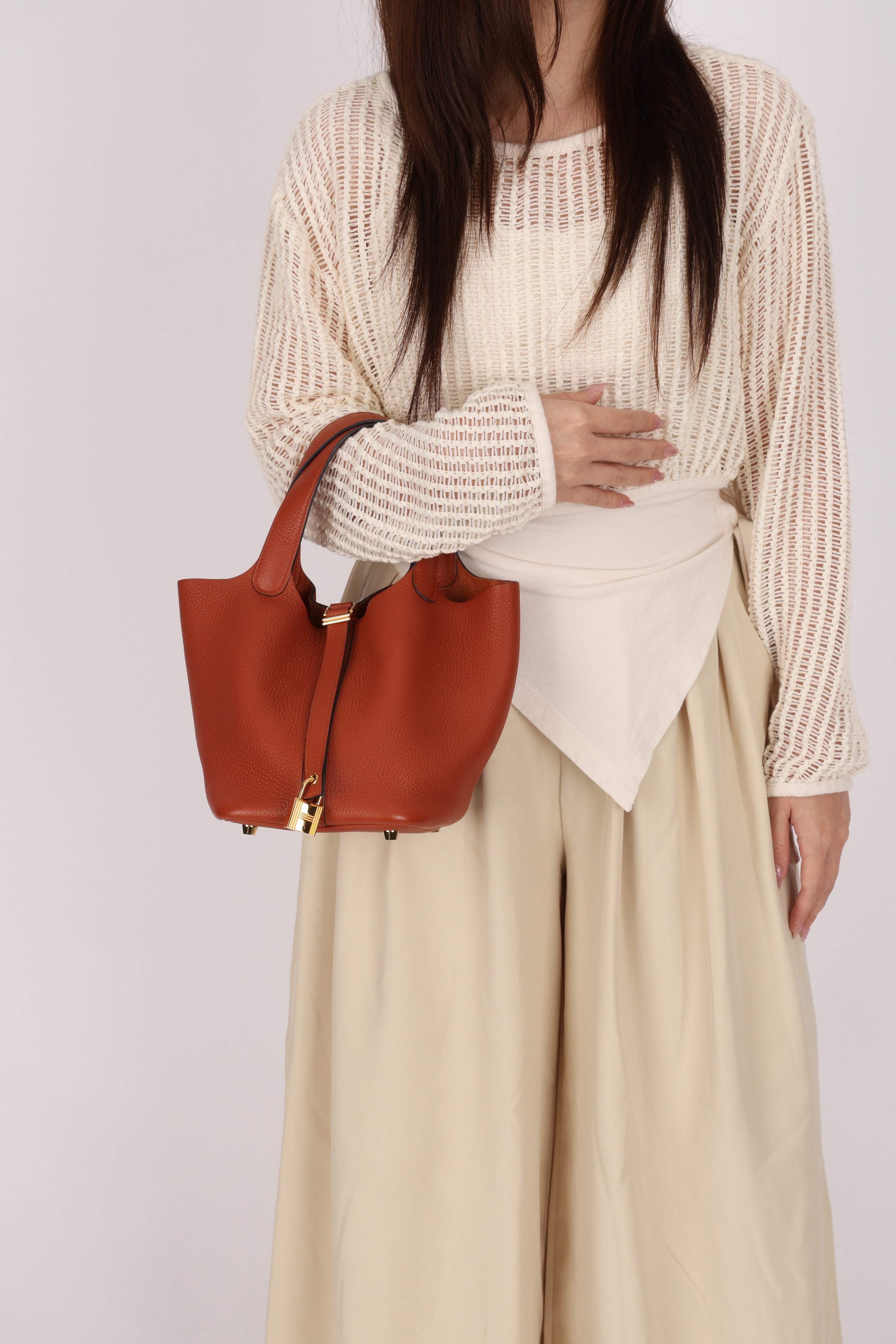 Hermès Picotin 18 Orange Clemence GHW