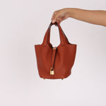 Hermès Picotin 18 Orange Clemence GHW