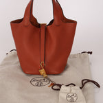 Hermès Picotin 18 Orange Clemence GHW