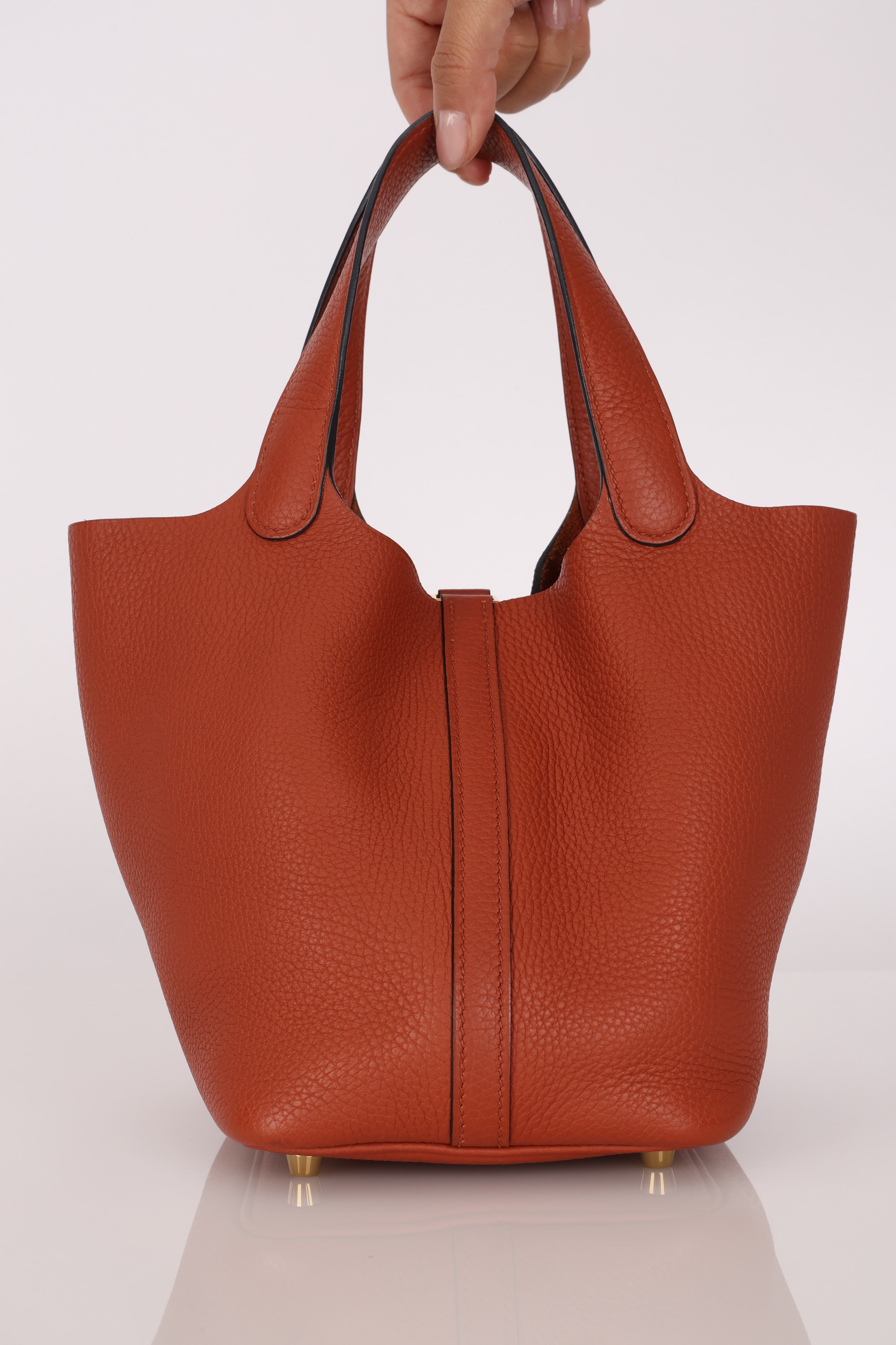 Hermès Picotin 18 Orange Clemence GHW