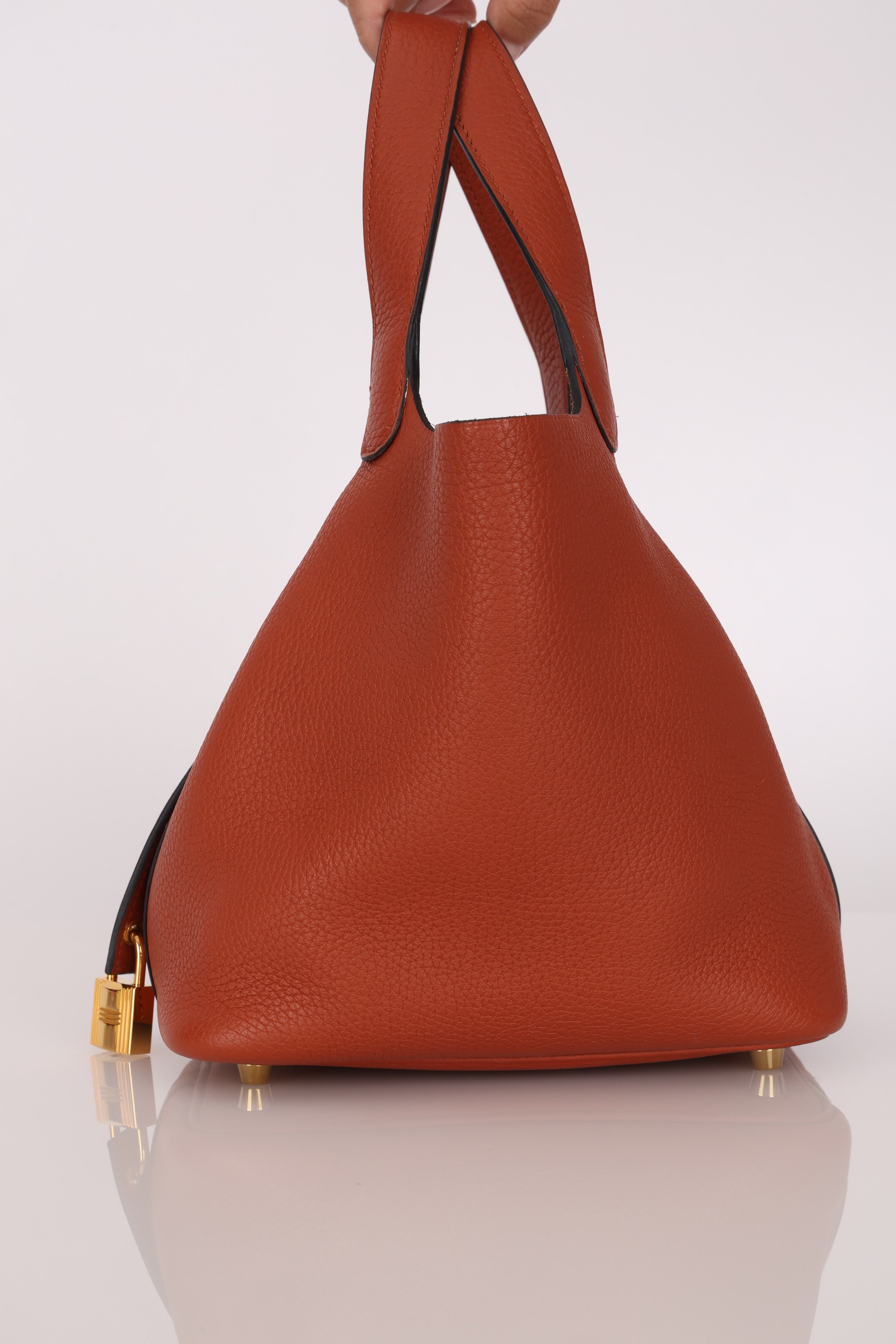 Hermès Picotin 18 Orange Clemence GHW
